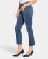 Women's High Rise Slim Cropped Flared Stretch Denim Jeans