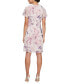 ფოტო #2 პროდუქტის Women's Printed Embellished Neckline Dress