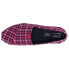 TOMS Alpargata Plaid Slip On Womens Blue, Pink Flats Casual 10016696T