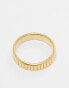 Lost Souls textured band ring in 18k gold plated