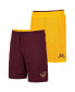 Фото #1 товара Men's Maroon, Gold Minnesota Golden Gophers Wiggum Reversible Logo Shorts