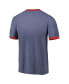 Фото #3 товара Men's Threads Heathered Navy Washington Capitals Ringer Contrast Tri-Blend T-shirt