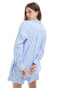 Vero Moda linen oversized shirt co-ord in blue stripe