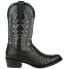 Фото #1 товара Durango Premium Exotic Full Quill Ostrich Round Toe Cowboy Mens Black Dress Boo