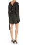 Фото #3 товара Diane von Furstenberg 161525 Women's Asymmetrical Ruffle Romper Black Sz. 10