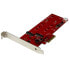 Фото #1 товара StarTech.com 2x M.2 SATA SSD Controller Card - PCIe - PCIe - M.2 - Full-height / Low-profile - PCI 2.0 - Red - CE - FCC - TAA