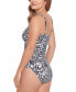Фото #3 товара Women's Printed Ruched-Front One Piece Swimsuit, Created for Macy's