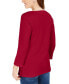 Petite 3/4-Sleeve Henley Shirt, Created for Macy's