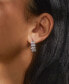 ფოტო #3 პროდუქტის Rhodium-Plated Small Cubic Zirconia Vine Hoop Earrings, 0.87", Created for Macy's