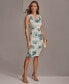 ფოტო #3 პროდუქტის Women's Cowl-Neck Floral-Print Dress