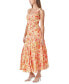 Фото #4 товара Women's Floral-Print Sleeveless Slip Dress
