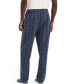 ფოტო #2 პროდუქტის Men's Plaid Plaid Poplin Pajama Pants