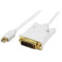 Фото #1 товара StarTech.com 6 ft Mini DisplayPort to DVI Active Adapter Converter Cable - mDP to DVI 1920x1200 - White - 1.8 m - Mini DisplayPort - DVI-D - Male - Male - Straight
