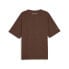 Puma Pl Statement Graphic Crew Neck Short Sleeve T-Shirt Mens Brown Casual Tops