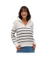 Фото #1 товара Women's Nara Half-Zip Stripe Sweater