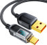 Фото #1 товара Kabel przewód USB - USB-C z wyświetlaczem 66W 1.2 m czarny