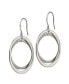 Stainless Steel Polished Circles Dangle Shepherd Hook Earring