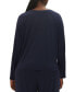 ფოტო #2 პროდუქტის GapBody Women's Long-Sleeve Crewneck Pajama Top