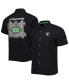 Фото #1 товара Men's Black Las Vegas Raiders Top of Your Game Camp Button-Up Shirt