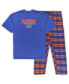 ფოტო #1 პროდუქტის Men's Royal, Orange Florida Gators Big and Tall 2-Pack T-shirt and Flannel Pants Set