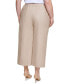 ფოტო #2 პროდუქტის Plus Size Linen Cropped Wide-Leg Pants