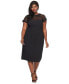 ფოტო #1 პროდუქტის Plus Size Illusion-Trim Sheath Dress