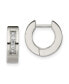 ფოტო #1 პროდუქტის Stainless Steel Polished with CZ Hinged Hoop Earrings