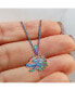 Polished Rainbow IP-plated Wolf Head Pendant Box Chain Necklace