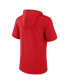 ფოტო #4 პროდუქტის Men's Red Wisconsin Badgers Outline Lower Arch Hoodie T-shirt