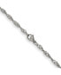 ფოტო #4 პროდუქტის Stainless Steel Polished 3mm Singapore Chain Necklace