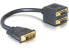 Фото #1 товара Delock Adapter DVI25 M > 2x DVI25 F - 0.2 m - DVI-I - DVI - Male - Female - Black