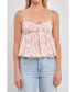 Фото #2 товара Women's Floral Baby Doll Top