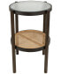 Фото #1 товара 19" x 19" x 24" Rattan Pressed Tempered Glass Top Accent Table