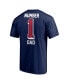 ფოტო #4 პროდუქტის Men's Navy New England Patriots #1 Dad Logo T-shirt