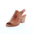 Фото #4 товара Bed Stu Sierra F399010 Womens Brown Leather Slip On Heeled Sandals Shoes