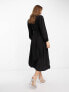 Фото #2 товара ASOS DESIGN collared wrap midi dress in black
