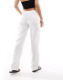 Фото #2 товара ONLY linen mix loose fit cargo trouser in white stripe