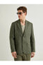 Erkek Blazer Ceket Slim Fit Düğmeli Fleto Cep Detaylı 4SAM50039HW