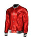 Men's and Women's Red Chicago Bulls Metallic Full-Snap Bomber Jacket