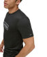 Men's 4-Way Stretch Quick-Dry Box Logo-Print Rash Guard