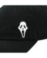 Men's GhostFace Dad Plain Black Embroidered Patch Hat with pre-curved bill for Men