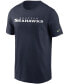 Футболка мужская Nike Seattle Seahawks Team Wordmark College Navy Синий, L - фото #3