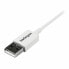 Фото #3 товара Универсальный кабель USB-MicroUSB Startech USBPAUB2MW Белый Жёлтый (4 штук)