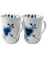 Blue Fluted Mega Mugs, Set of 2