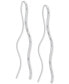 ფოტო #1 პროდუქტის Silver-Tone Wavy Threader Earrings