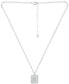 Giani Bernini cubic Zirconia Initial Dog Tag Pendant Necklace in Sterling Silver, 16" + 2" extender, Created for Macy's