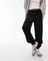 Topshop oversized cuffed jogger in black Черный, S - EU 36-38 - фото #5