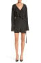 Diane von Furstenberg 161525 Women's Asymmetrical Ruffle Romper Black Sz. 10