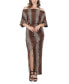 ფოტო #4 პროდუქტის Women's Boat Neck Slit Maxi Dress