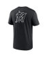 Фото #2 товара Men's Black Miami Marlins Fashion Over Shoulder Logo Legend T-shirt